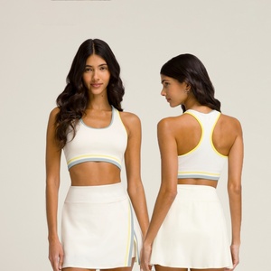 Vêtements de sport pour femmes : Soutien-gorge de sport antichoc, short de yoga taille haute, débardeur respirant, jupe de tennis, ensemble d'entraînement pour la gym - Product Image 1