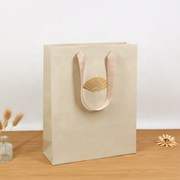 Sac à provisions en papier de qualité supérieure imprimé personnalisé de luxe avec poignée en ruban réutilisable