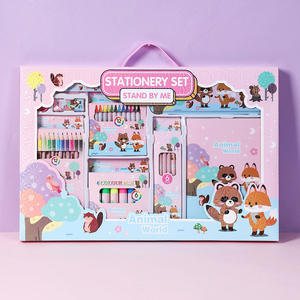 Conjunto De Papelaria Para Crianças Caixa De Presente Presente Presente De Festa De Aniversário Das Crianças Atacado Cor Chumbo Crayon Lápis Conjunto De Papelaria De Borracha - Product Image 6