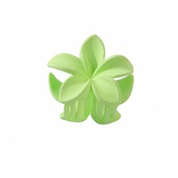 BELLEWORLD Pinces à cheveux en acrylique avec logo personnalisé, motif fleur hawaïenne mignonne de 4 cm, pinces fines colorées pour filles, accessoires capillaires en gros