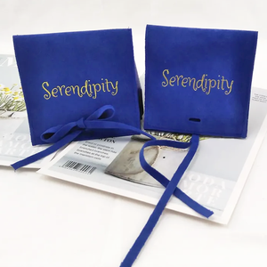 Bolsa de Joyería Personalizada con Logotipo y Divisor, Bolsa de Joyería de Lujo, Bolsas de Joyería de Terciopelo Personalizadas, Bolsa de Regalo con Lazo de Terciopelo - Product Image 4