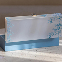 Boîte à biscuits au chocolat avec fermoir en métal de luxe, emballage personnalisé pour mariage, boîte de présentation de chocolats, bonbons, desserts, emballage cadeau en acrylique