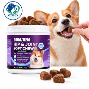 Complément alimentaire pour chiens sous forme de bouchées moelleuses pour la flexibilité, avec MSM, glucosamine, curcuma, saveur personnalisée, service de marque privée OEM ODM - Product Image 1