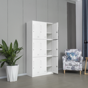 <span class=keywords><strong>Casier</strong></span> en acier laminé à froid de petite taille, 9 portes, structure KD, revêtement en poudre, montage mural, couleur RAL personnalisée, fabriqué par l'usine HUAWEI Luoyang - Product Image 5