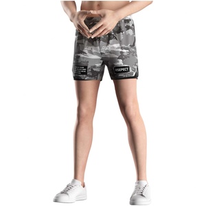 Short de sport 2-en-1 de compression à séchage rapide pour homme, avec collant intégré, modèle uni - Product Image 5