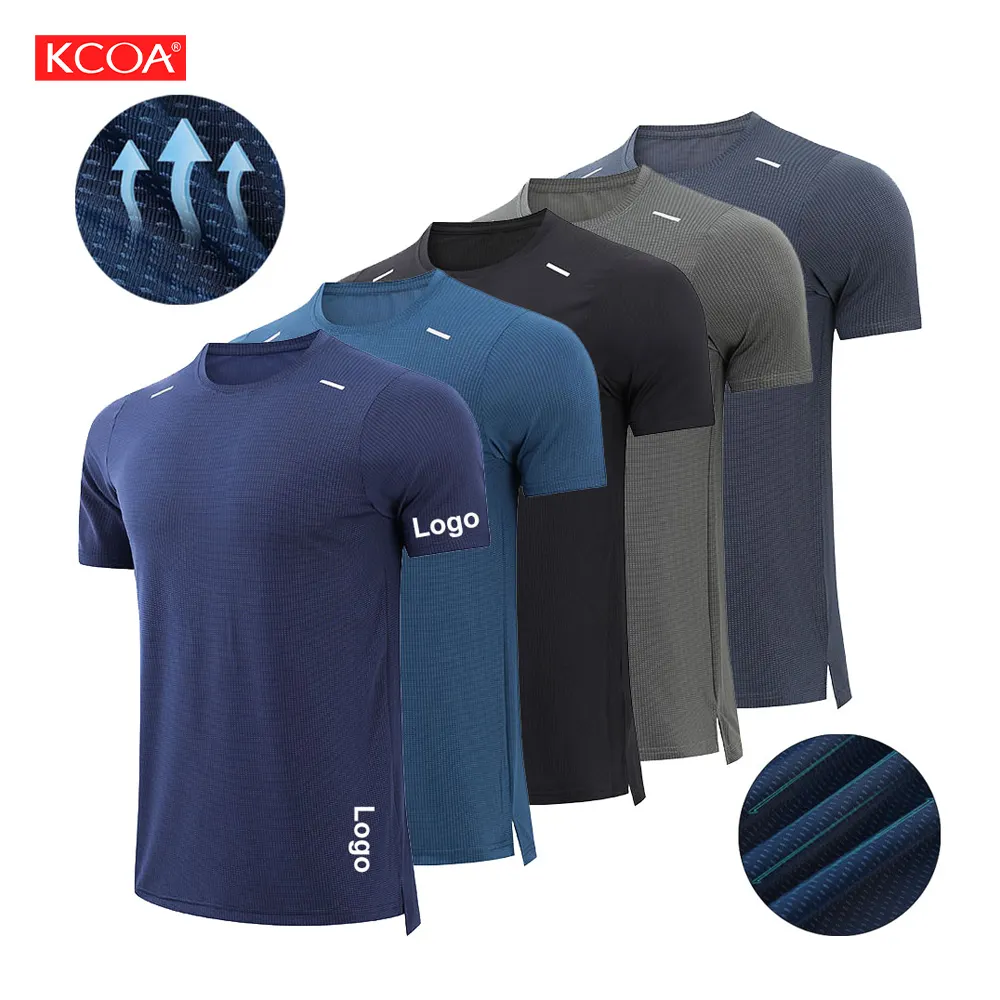 Top Venda Mens Fitness Vestuário Gym Wear Workout Camisas Custom Round Collar Sports Gym T Shirts