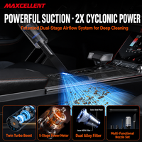 Pengisi Daya Baterai Mobil Portabel 8-in-1, Pompa Angin, Jump Starter, Power Bank, Pengisi Ban, 60000mAh, Arus Puncak 1800A, Penyedot Debu