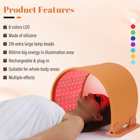 Dernière génération : 216 lampes et LED en silicone à 8 couleurs - Machine de luminothérapie pour le visage, le cou et le corps