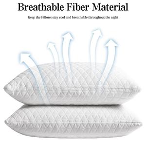 Oreiller en mousse à mémoire de forme rafraîchissante, hauteur réglable, avec housse en bambou, pour dormeurs sur le côté, le dos ou le ventre - Product Image 2