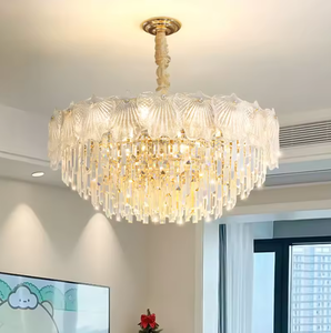 Zeal Lighting, candelabro colgante de cristal transparente de cristal francés moderno para el hogar, la Oficina y la sala de estar - Product Image 2