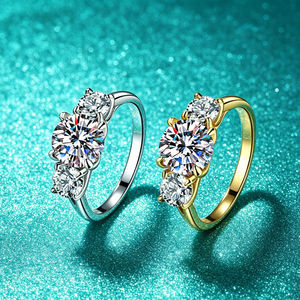 Anillo de compromiso de plata de ley S925 con moissanita de 2 quilates, color D, VVS1, certificado por GRA, para mujer, venta al por mayor de fábrica - Product Image 5