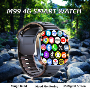 Đồng hồ thông minh M99 mạnh mẽ, hỗ trợ 4G, SIM, gọi điện thoại, hỗ trợ cuộc gọi BT, NFC, GPS, <span class=keywords><strong>camera</strong></span> HD 720*720 - Product Image 2