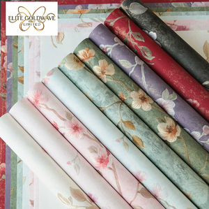 Valentine's Day embossed gold foil flower cottonwood tissue <b>wrapping</b> <b>paper</b> high-end floral bouquet package <b>paper</b> - Product Image 2