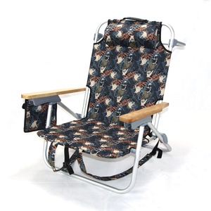 Aluminum Beach Chair Custom Portable Foldable Outdoor Furniture with <b>Backpack</b> Eco-Friendly for Park & School Use - Product Image 2