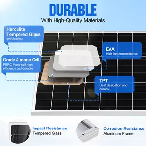 モノラル太陽電池ソーラーパネル150wソーラーパネル100wp200wp380wp家庭用単結晶12V100Wソーラーパネル