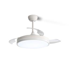 Fashion Style 42-Inch LED Ceiling Fans with Light 3 Blades Silent Belt Remote Control 70W Light Source ABS Body DC Motor - Product Image 1