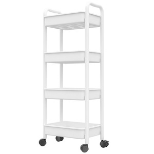 Étagère de rangement multi-niveaux moderne en plastique pour cuisine, salle de bain et toilettes, idéale pour les produits de nettoyage et les collations pour bébés - Product Image 1