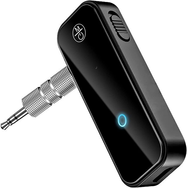 Portable AUX Adapter BT5.0 Lossless Music WirelessTransmitter Receiver with Microphone and Hands-Free