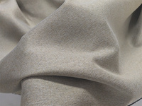 Tissu de rideau occultant ignifuge en brocart 100% polyester 300D 300g/m, poids moyen, aspect lin tissé pour hôtels