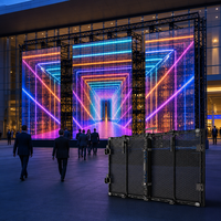 Écran d'affichage LED transparent de nouvelle conception P3/P4, haute luminosité 5000cd, garantie de plus de 5 ans, étanche IP65, utilisation intérieure/extérieure