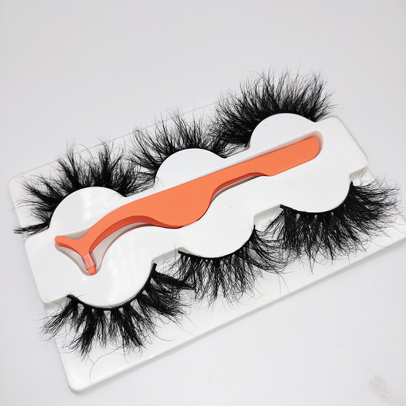 100% Real Mink Lashes3D Wholesale Vendor 3D Mink Eyelashes 25Mm Mink Eyelash Vendor With Custom Lash Boxes