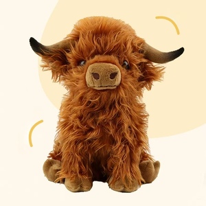 Peluche Vache des Highlands écossaise brodée mignonne en gros, jouet en peluche doux anti-stress, cadeau pour enfants, décoration de la maison, promotion - Product Image 5