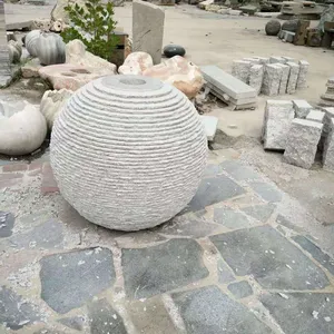 ตกแต่งกลางแจ้งหิน Ball Fountain Garden ภูมิทัศน์ Sphere น้ำพุ