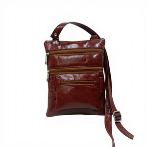 Sac à bandoulière décontracté en cuir véritable souple et imperméable avec fermeture éclair, style indien, grande capacité, OEM ODM - Product Image 3