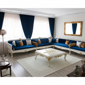 Design d'intérieur Majlis arabe, design classique moderne, ensemble élégant pour salon, sièges d'angle luxueux, design gain de place - Product Image 3