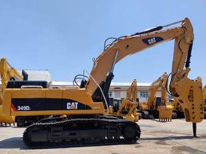 Excavatrice sur chenilles hydraulique jaune CAT 349D L, modèle d'équipement de construction - Product Image 2