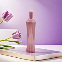 Bouteilles en verre circulaires recyclables, vides, transparentes, pour spiritueux (tequila, whisky, rhum), emballage de luxe éco-responsable pour liqueurs