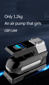 Inflador de neumáticos Compresor de aire 12V Pantalla LCD Coche 12V Mini neumático de coche Bomba de aire portátil eléctrica para coche - Product Image 4