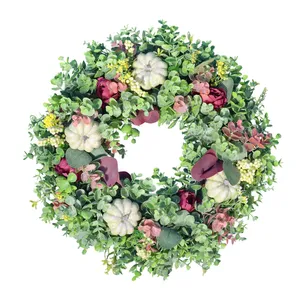 Various christmas garlands for Front Door Artificial Flower Wreath Welcome Door for Wedding Wall Window Backdrop Home Decor