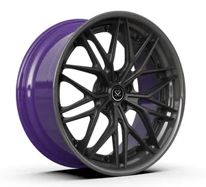 Forged Monoblock 5x112 Wheels for Dark Gun Metal Polished Purple for BMW 5 Series Rims 20inch