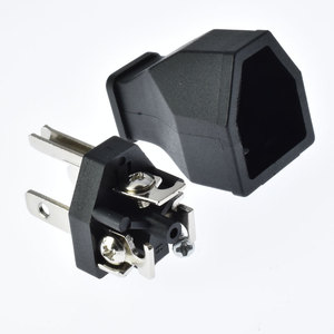 <span class=keywords><strong>Adaptateur</strong></span> de cordon d'alimentation Thaïlande USA <span class=keywords><strong>Canada</strong></span> 15A 125V Utilisation industrielle Mise à la terre standard Prise électrique à 3 broches en cuivre nickelé - Product Image 6