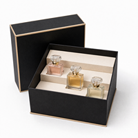Coffret de boîtes en papier haut de gamme pour parfums avec base à tiroir magnétique pour présentoir de parfums en showroom