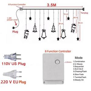 Guirlande lumineuse LED pour fenêtre, 120 LED, motif de renne de Noël romantique, pour décoration intérieure et extérieure, chambre à coucher - Product Image 4
