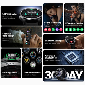 Reloj Deportivo Inteligente Original HAYLOU Solar Neo LS21 Pantalla HD de 1.53'' Llamada BT5.3 Monitoreo de Salud 24H 300mAh 8 Días IP68 a Prueba de Agua - Product Image 2