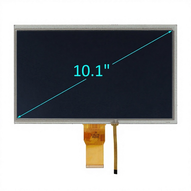 10.1" Resistive Touch TFT Transmissive LCD Custom Cut Cover Glass 1024x600 Resistive Touchscreen Display Module 10.1 Inch RGB