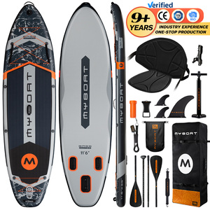 แพดเดิลบอร์ดตกปลาแบบเป่าลมขนาด 11'6''x35''x6'' พร้อมที่นั่งแบบคายัค รุ่น MY04/5 ขายส่งจากโรงงาน PF OEM - Product Image 1