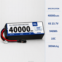 OEM/ODM 40000mAh 6S 23.7V 300Wh/kg Baterai Lithium Solid State Densitas Energi Tinggi untuk Robot dan Drone Industri