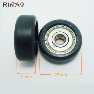 Ruedas de puerta de vidrio silenciosas polea de rodillo 626ZZ 626 rodamiento de acero rueda de rodillo de puerta de balcón deslizante para ruedas de nailon 6*25*9/10mm - Product Image 6