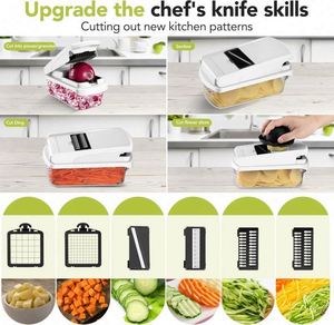 Overseas Spot Goods <b>Vegetable</b> Chopper Slicer Onion Dicer Multi 15-in-1 Veggie Food <b>Cutter</b> for Tomato Fruit with Lemon Squeezer - Product Image 3