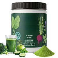 Poudre de légumes verts quotidiens en marque blanche OEM – Complément alimentaire antioxydant, mélange d'herbes, probiotiques et superaliments pour adultes