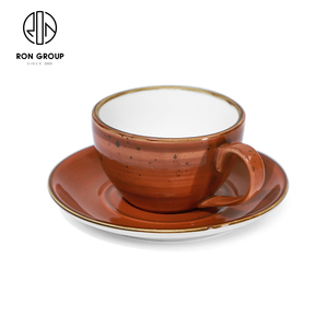 Bicchieri speciali di lusso in ceramica tè caffè <span class=keywords><strong>tazze</strong></span> in ceramica stoviglie all'ingrosso tazza ristoranti tè tazza in ceramica con piatto - Product Image 6