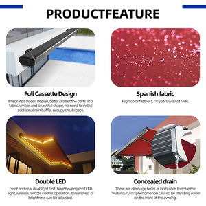 <span class=keywords><strong>Toldo</strong></span> Retráctil Eléctrico Impermeable para Exteriores, Patio, Jardín, Balcón, <span class=keywords><strong>Toldo</strong></span> de Casete de Alta Calidad y Económico - Product Image 3
