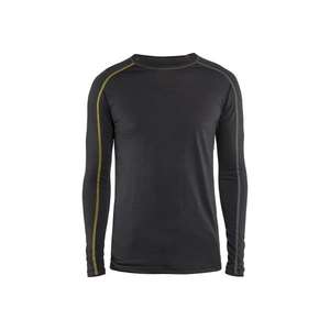 BLAKLADER - 479917349835L Top de ropa interior XLIGHT 100% Merino Gris oscuro/Amarillo-ROPA INTERIOR TÉRMICA EAN 7330509545522 - Product Image 1
