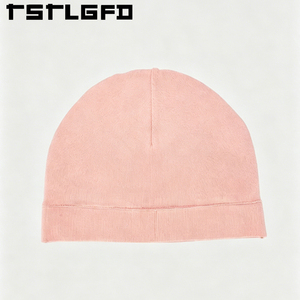 Custom Logo Printed Beanie Wholesale Bulk Pink Knit Hat With Soft Fabric <b>Winter</b> Cuffed Skull <b>Cap</b> Manufacturer - Product Image 2