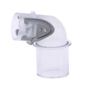 KyrenMed Connecteur coudé de remplacement pour <span class=keywords><strong>Resmed</strong></span> Mirage FX Connecteur de coussin de tube CPAP pivotant Adaptateur de tube de masque CPAP - Product Image 3