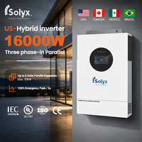 Onduleur hybride triphasé Solyx 16 kW 120/240 V CA avec double MPPT 300 A, charge UL1741 ETL, 6 unités en parallèle 90 kW pour usage agricole et commercial